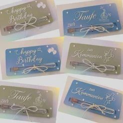 Geldgeschenk Karte mit Reagenzglas – Geburtstag, Kommunion, Taufe – 3D Druck PLA Geschenk – Gutschein Verpackung kreativ