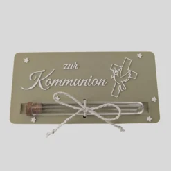 Geldgeschenk Karte mit Reagenzglas – Geburtstag, Kommunion, Taufe – 3D Druck PLA Geschenk – Gutschein Verpackung kreativ