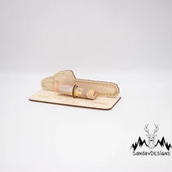 Geldgeschenk Kettensäge - aus Holz personalisiert