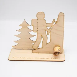 Geldgeschenk Klettern - aus Holz personalisiert