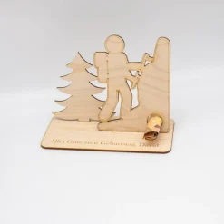 Geldgeschenk Klettern - aus Holz personalisiert