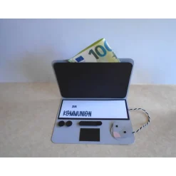 Geldgeschenk Kommunion Konfirmation Jugendweihe Laptop Gutschein Laptopkarte Geschenkidee Geldverpackung