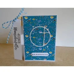 Geldgeschenk  Konfirmation,Junge, Reagenzglas ,Verpackung ,Geldverpackung Wunscherfüller,Konfirmation,Blau