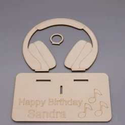 Geldgeschenk Kopfhörer - aus Holz personalisiert