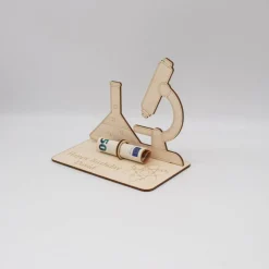 Geldgeschenk Labor - aus Holz personalisiert