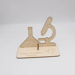 Geldgeschenk Labor - aus Holz personalisiert