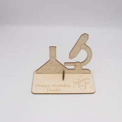 Geldgeschenk Labor - aus Holz personalisiert