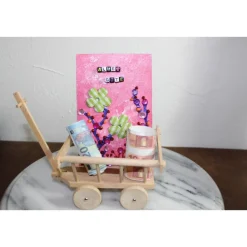 Geldgeschenk LEITERWAGEN STOFFBLUMEN zu Ostern Muttertag Valentintstag Vatertag Geburtstag Abschied Hochzeit Konfirmatio