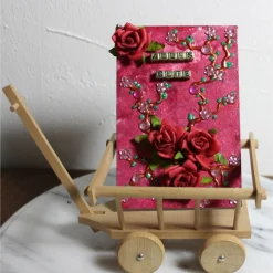 Geldgeschenk LEITERWAGEN ROSEN zu Ostern Muttertag Valentintstag Vatertag Geburtstag Abschied Hochzeit Konfirmation