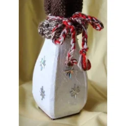 Geldgeschenk MANNI SNOW, nette Idee zum Nikolaus, witziges Upcycling-Projekt, gestaltet mit Acrylfarbe, Kork und Wolle