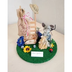 Geldgeschenk Maus mit Sackkarre & Geldsack – Originelle Deko für Geldgeschenke & Tischdeko