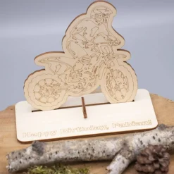 Geldgeschenk mit Motorrad - aus Holz personalisiert