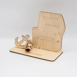 Geldgeschenk mit Strandkorb - aus Holz personalisiert