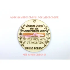 Geldgeschenk mit Wunschtext