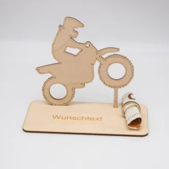 Geldgeschenk Motocross - aus Holz personalisiert