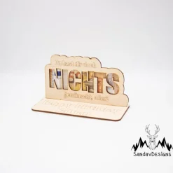 Geldgeschenk Nichts - aus Holz personalisiert