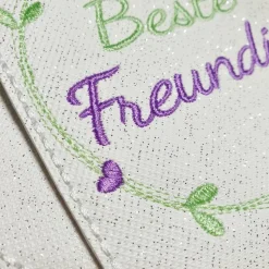 Geldgeschenk oder Schokoladenhülle mit Spruch aus Kunstleder auch für große Tafeln