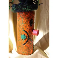 Geldgeschenk  OSSI SNOW, nette Idee zum Nikolaus, witziges Upcycling-Projekt, gestaltet mit Acrylfarbe, Wolle und Filz