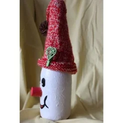 Geldgeschenk  OTTO SNOW, nette Idee zum Nikolaus, witziges Upcycling-Projekt, gestaltet mit Acrylfarbe und Wolle