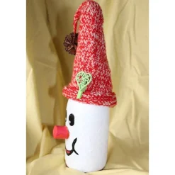 Geldgeschenk  OTTO SNOW, nette Idee zum Nikolaus, witziges Upcycling-Projekt, gestaltet mit Acrylfarbe und Wolle