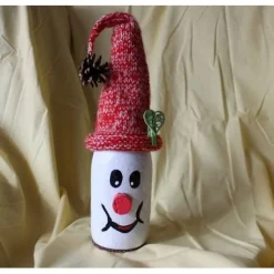 Geldgeschenk  OTTO SNOW, nette Idee zum Nikolaus, witziges Upcycling-Projekt, gestaltet mit Acrylfarbe und Wolle