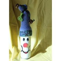 Geldgeschenk  PAULI SNOW, nette Idee zum Nikolaus, witziges Upcycling-Projekt, gestaltet mit Acrylfarbe und Wolle