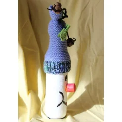 Geldgeschenk  PAULI SNOW, nette Idee zum Nikolaus, witziges Upcycling-Projekt, gestaltet mit Acrylfarbe und Wolle