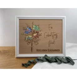 Geldgeschenk personalisiert: zum Geburtstag mit Blumenstrauß, Geschenk Wunscherfüller,  Geburtstagsblumen