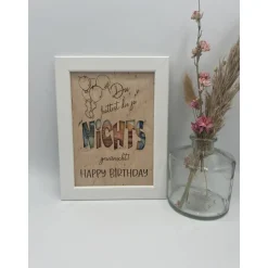 Geldgeschenk personalisiert zum Geburtstag – Bilderrahmen Andenken, Geschenkidee, Geldverpackung, personalisierbar