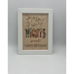 Geldgeschenk personalisiert zum Geburtstag – Bilderrahmen Andenken, Geschenkidee, Geldverpackung, personalisierbar