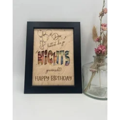 Geldgeschenk personalisiert zum Geburtstag – Bilderrahmen Andenken, Geschenkidee, Geldverpackung, personalisierbar