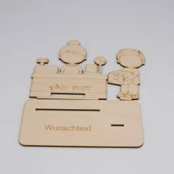 Geldgeschenk Post - aus Holz personalisiert