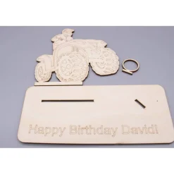 Geldgeschenk Quad - aus Holz personalisiert