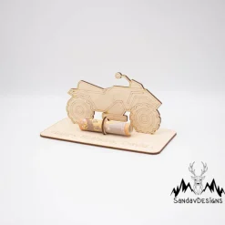 Geldgeschenk Quad - aus Holz personalisiert