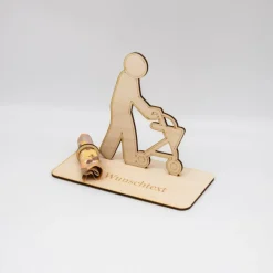 Geldgeschenk Rollator - aus Holz personalisiert