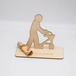 Geldgeschenk Rollator - aus Holz personalisiert
