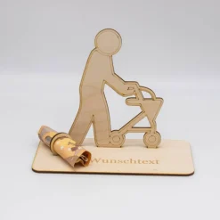 Geldgeschenk Rollator - aus Holz personalisiert