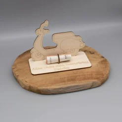 Geldgeschenk Roller - aus Holz personalisiert