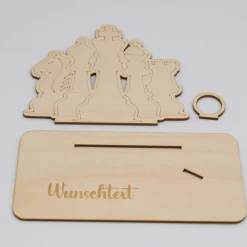 Geldgeschenk Schach- aus Holz personalisiert