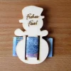 Geldgeschenk Schneemann "Frohes Fest" aus Holz