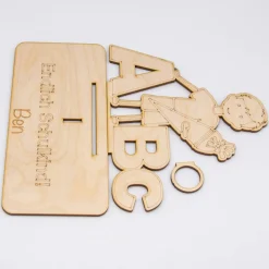Geldgeschenk Schulanfang Junge - aus Holz personalisiert