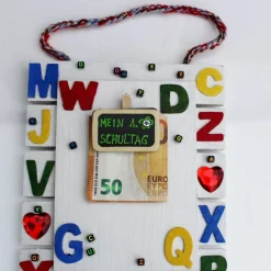 Geldgeschenk SCHULANFANG erster Schultag ABC Schütze Bild zum Schulanfang