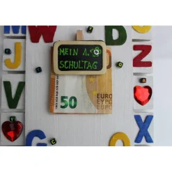 Geldgeschenk SCHULANFANG erster Schultag ABC Schütze Bild zum Schulanfang