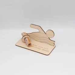 Geldgeschenk Schwimmen - aus Holz personalisiert
