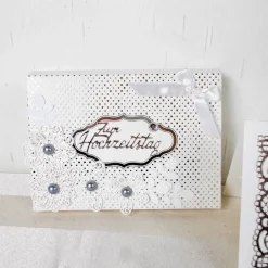 Geldgeschenk Silber Hochzeit, Hochzeitsgeschenk, Glückwunschkarte elegant