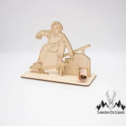 Geldgeschenk Skateboardfahrer - aus Holz personalisiert