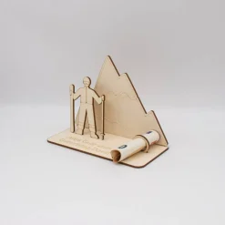 Geldgeschenk Skifahrer - aus Holz personalisiert