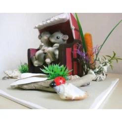 Geldgeschenk Spardose Mäuse im Strandkorb für Hochzeitsreise, Urlaubskasse & Hochzeitstag – Handbemalte Deko