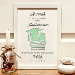 Geldgeschenk Staatsexamen personalisiert – Abschlussgeschenk Bachelor, Abitur, Master, Doktor & Ausbildung