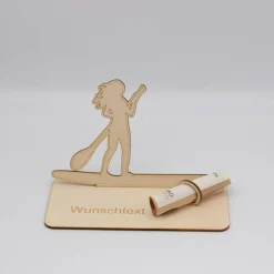 Geldgeschenk StandUp - aus Holz personalisiert